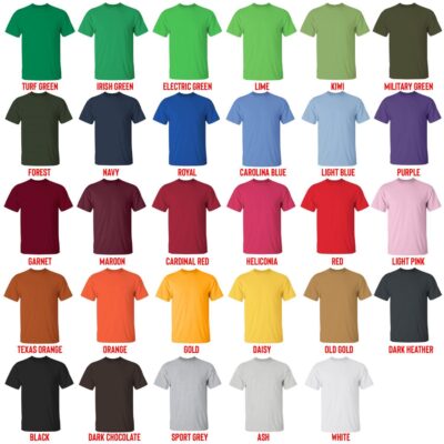 t shirt color chart - Boruto Merch