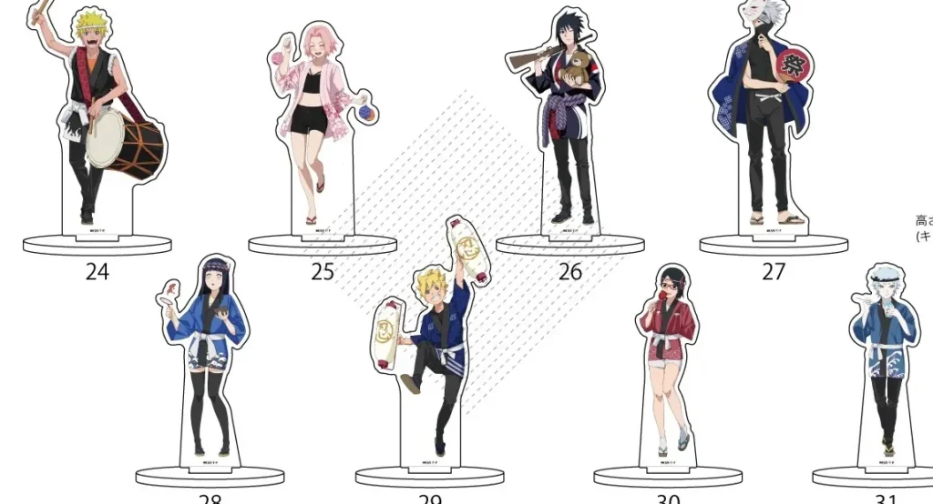 kf S1104ef484bbb4853972b0612832153eeF Anime NARUTO Acrylic Stand Hyuuga Hinata Mitsuki Uzumaki Boruto Cosplay Natsumatsuri Figure Model Doll Desk Decor - Boruto Merch