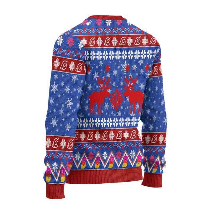 Boruto Anime Ugly Christmas Sweater Custom Blue Xmas 2