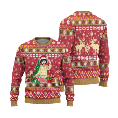 himawari uzumaki anime ugly christmas sweater custom boruto xmas gift 8swdh - Boruto Merch