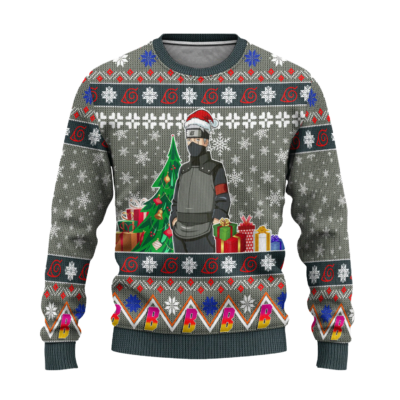 kakashi hatake anime ugly christmas sweater custom boruto xmas gift uk6i6 - Boruto Merch